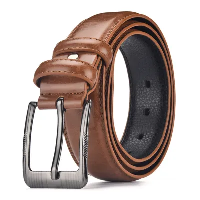 Men Business Pin Buckle Pu Leather Belt