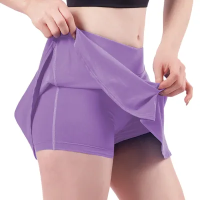 Women's Quick-Dry Solid Color Sport Skirt