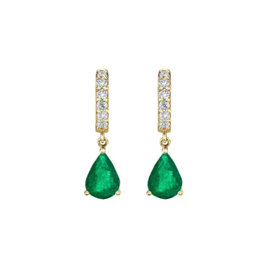 Women Fashion Simple Water Drop Zircon Drop Earrings