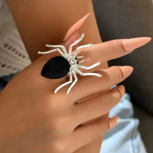 Fashion Exaggerated Halloween Gothic Spider Ring
