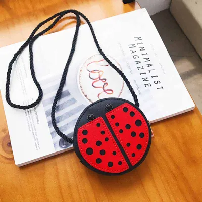 Kids Girls Cute Cartoon Bee PU Crossbody Bag for Toddler