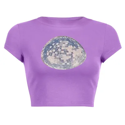 Women Slim Fit Cartoon Cake Moon Star Print Round Neck Short Sleeve T-Shirt