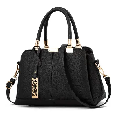 Women Fashion Large Capacity PU Square Handbag Tote Bag