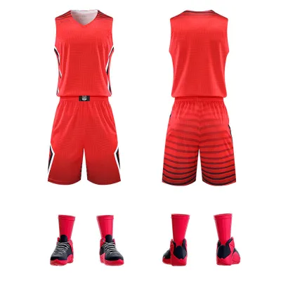 Custom Logo Men Gradient Basketball Sports Two-Piece Set