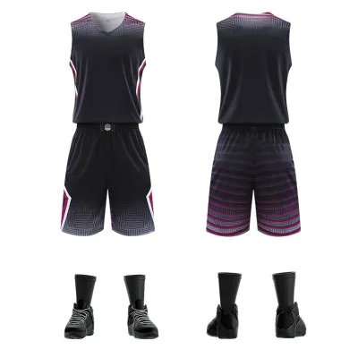 Custom Logo Men Gradient Basketball Sports Two-Piece Set