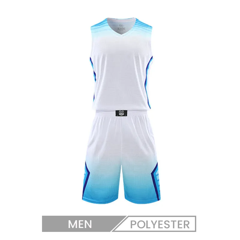 Custom Logo Men Gradient Basketball Sports Two-Piece Set