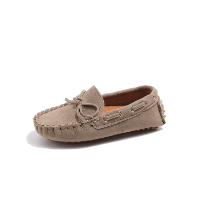 Kids Boys Girls Casual Cute Bow Solid Color Slip On Low Top Flat Shoes