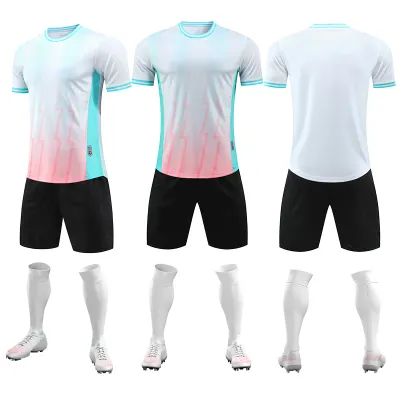 Custom Men Gradient Color Contrast Soccer Jerseys