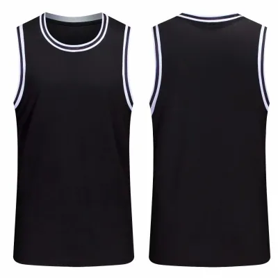 Custom Men Crewneck Sleeveless Contrast Basketball Jerseys