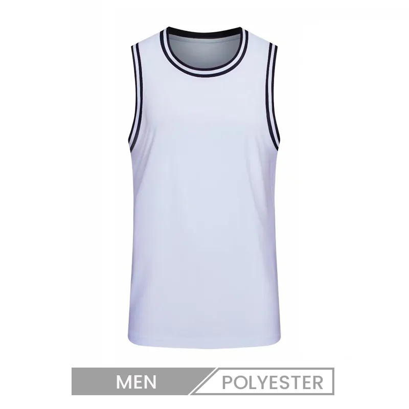 Custom Men Crewneck Sleeveless Contrast Basketball Jerseys