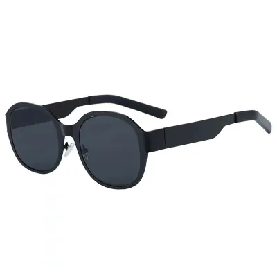 Women Fashion Metallic Vintage Large Frame Square Sunglasses