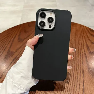 Simple Neutral Solid Color Frosted TPU Apple Phone Protective Case