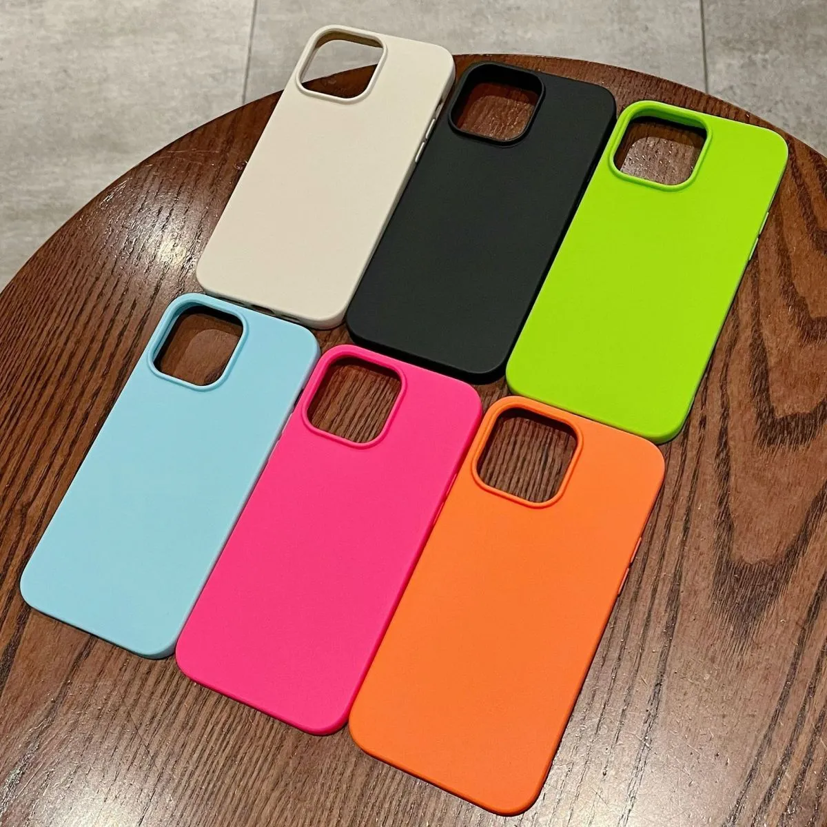 Simple Neutral Solid Color Frosted TPU Apple Phone Protective Case