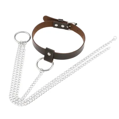 Women's Fashion Leather Ring Necklace Belly Waist Chain Body Jewelry