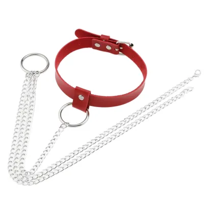 Women's Fashion Leather Ring Necklace Belly Waist Chain Body Jewelry