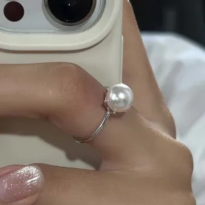 Women Simple Classic Star Pearl Ring