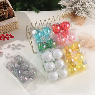 Christmas Laser Plastic Ball Ornaments