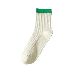 Women Summer Thin Mesh Cotton Breathable Seamless Color Matching Quarter Socks Custom