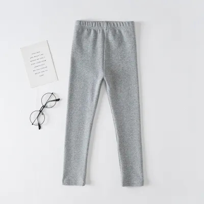 Kids Toddler Big Girls Casual Cute Basic Solid Color Cotton Tight Leggings Pants