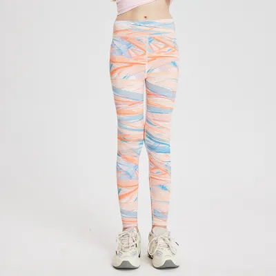 Kids Toddler Big Girls Casual Yoga Sports Multicolor Tie-Dye Leggings Pants