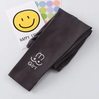 Kids Toddler Big Girls Basic Casual Cute Cartoon Letters Print De Velvet Tight Leggings Pants