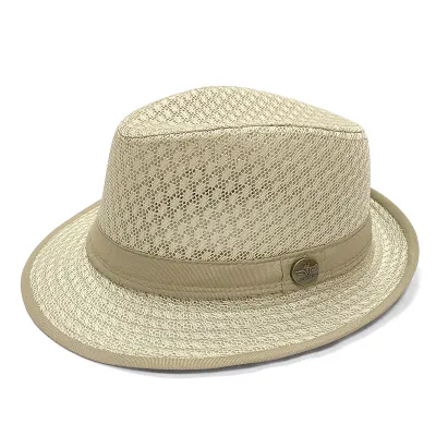 Men Simple Fashion Breathable Mesh Sunshade British Jazz Hat