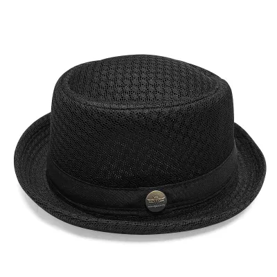 Men Simple Fashion Breathable Mesh Sunshade British Jazz Hat