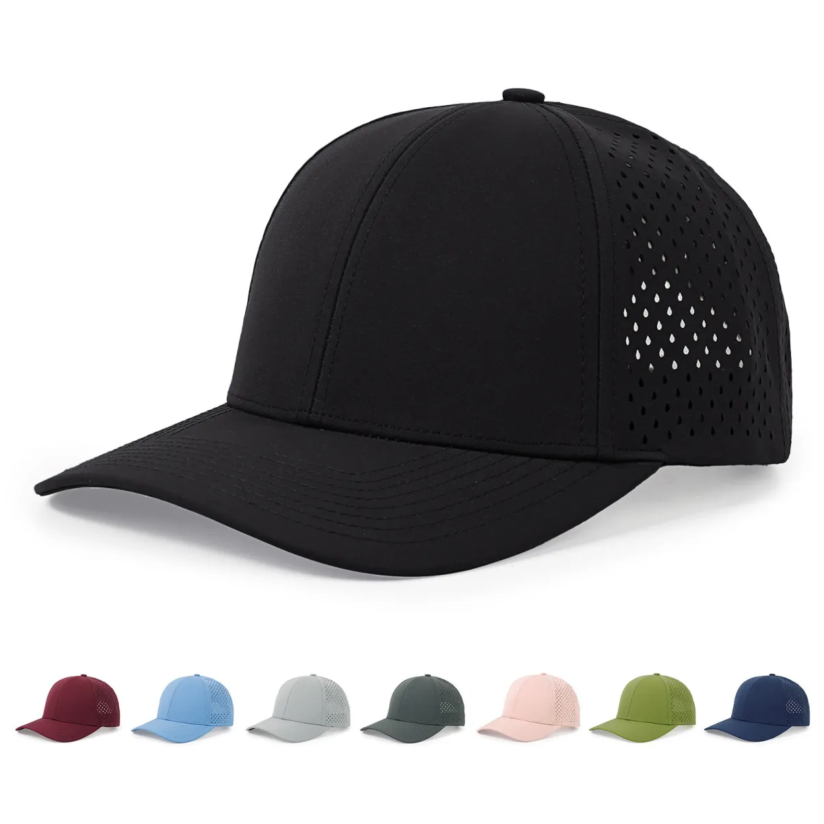 Simple Neutral Mesh Breathable Solid Color Dome Cap