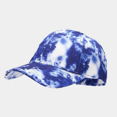 Summer Women Fashion Tie-Dye Colorful Graffiti Cap Polyester Dome Hat