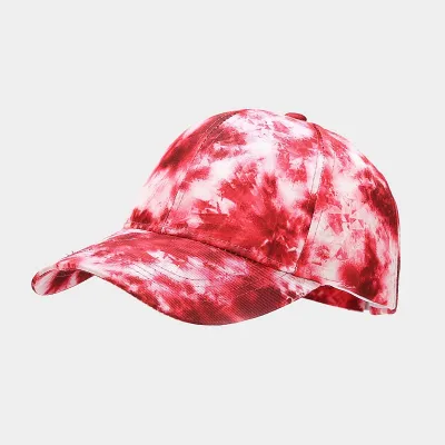 Summer Women Fashion Tie-Dye Colorful Graffiti Cap Polyester Dome Hat