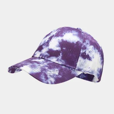Summer Women Fashion Tie-Dye Colorful Graffiti Cap Polyester Dome Hat