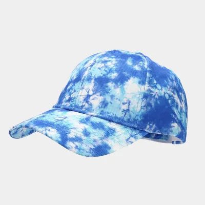 Summer Women Fashion Tie-Dye Colorful Graffiti Cap Polyester Dome Hat