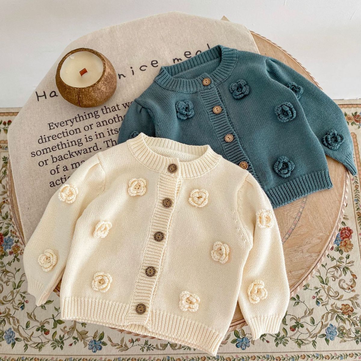 Wholesale Kids Baby Girls Autumn Winter Casual Cute Flower