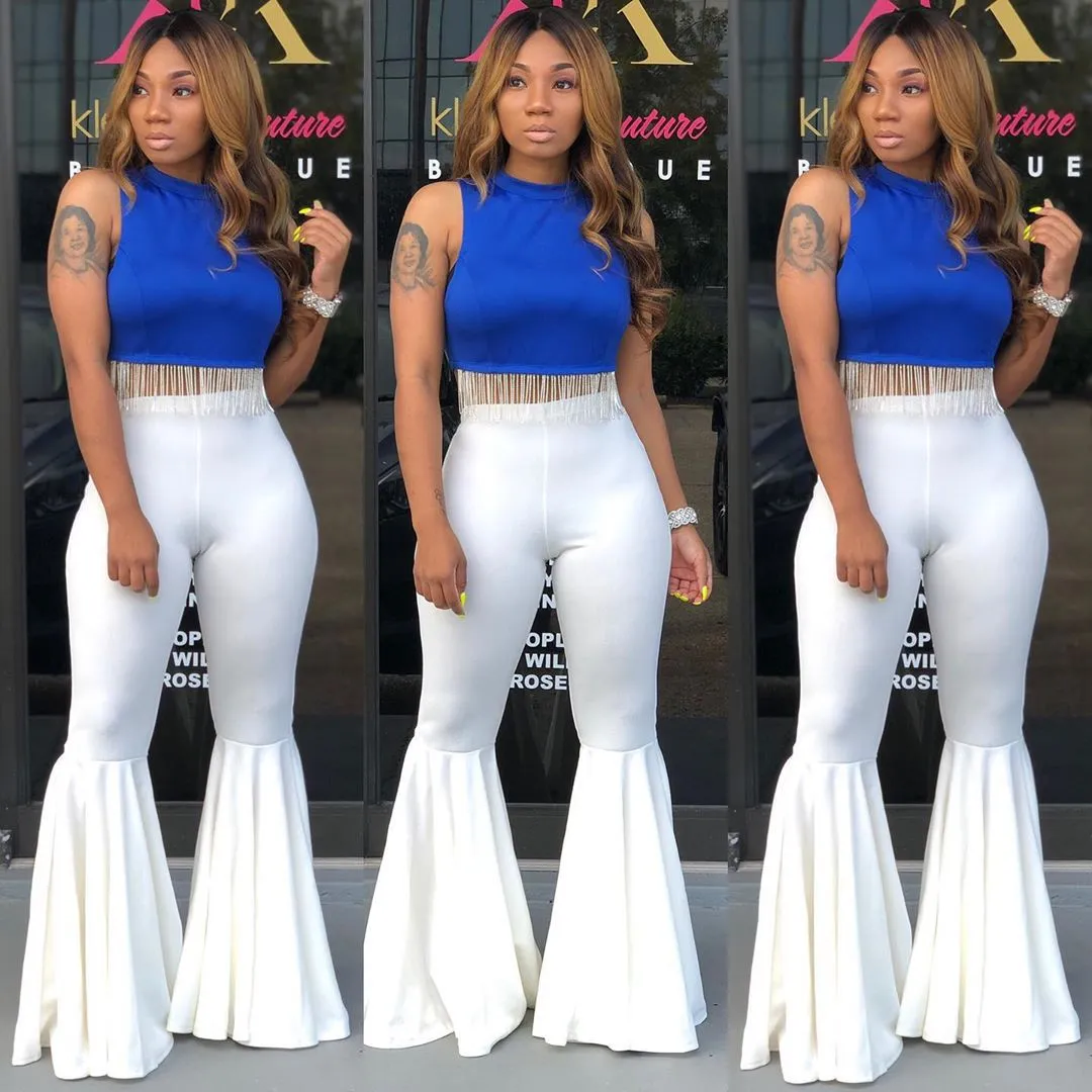 Women Casual Plus Size Solid Color Micro Flared Pants