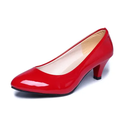 Women's Fashion Solid Color Light Mouth Pointed Toe Pumps