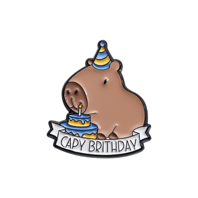 Women Fashion Cartoon Cute Bear Milk Tea Cup Zinc Alloy Brooch