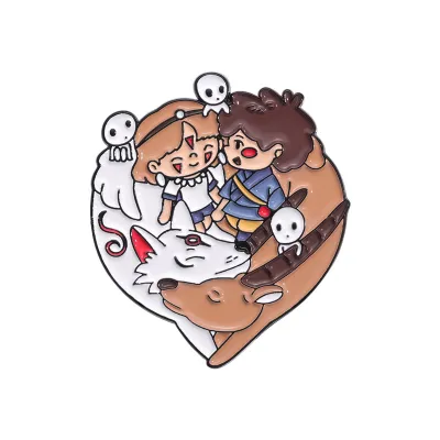 Women Fashion Cartoon Pattern Alloy Brooch Personality Trendy Two-Dimensional