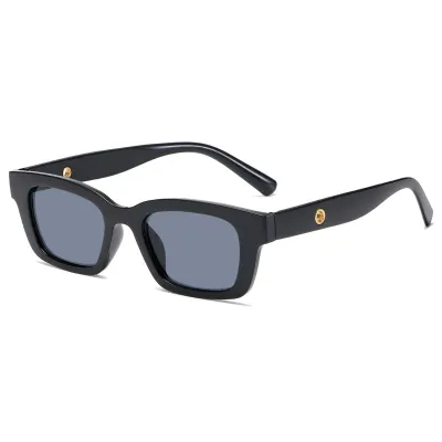 Women Simple Retro Small Frame Square Sunglasses Plastic Resin