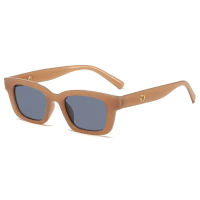 Women Simple Retro Small Frame Square Sunglasses Plastic Resin
