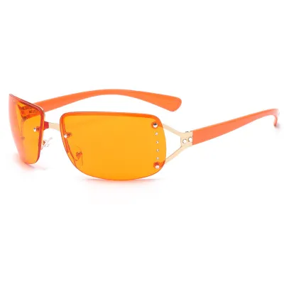 Women Fashion Frameless Cut-Edge Rectangular Sunglasses
