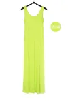 125Cm Long Skirt Neon Green