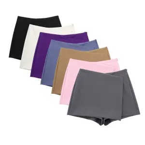 Women Asymmetric Mesh Shorts Fresh Sweet Style