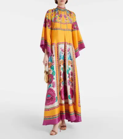 Summer Women Casual V-Neck Floral Print Oversize Dress