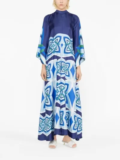 Summer Women Casual V-Neck Floral Print Oversize Dress