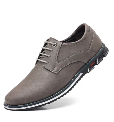 Plus Size Men Solid Color PU Leather Shoes