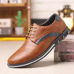 Plus Size Men Retro Casual Leather Ankle Boots
