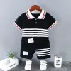 Short-Sleeved Suit Four-Bar Black