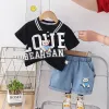 Short Sleeve Suit LOVE Bear Black