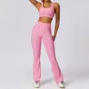 8047 Bra Flared Pants Pink