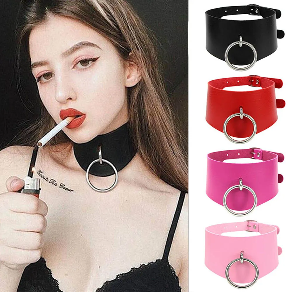 Women Exaggerated Nightclub Punk Gothic O-Shaped Collar Necklace